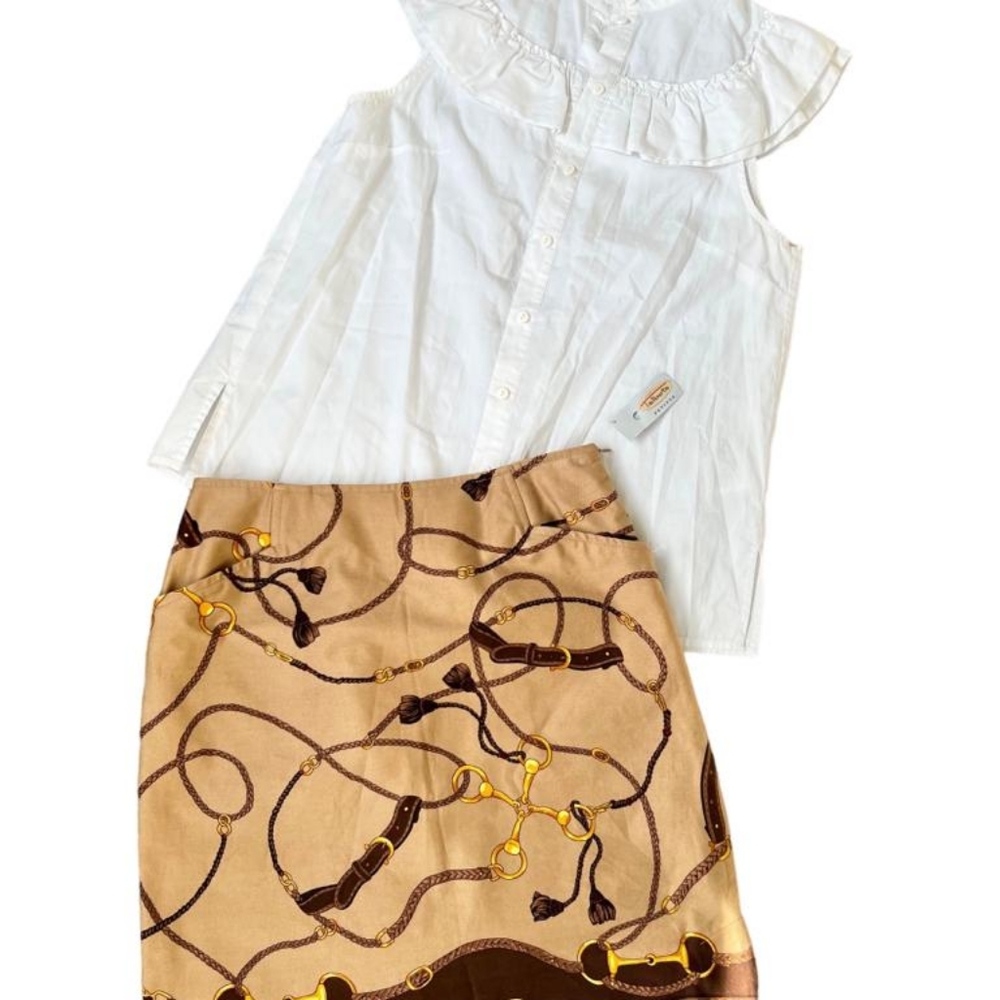 Talbots Equestrian tan skirt - Picture 3 of 3